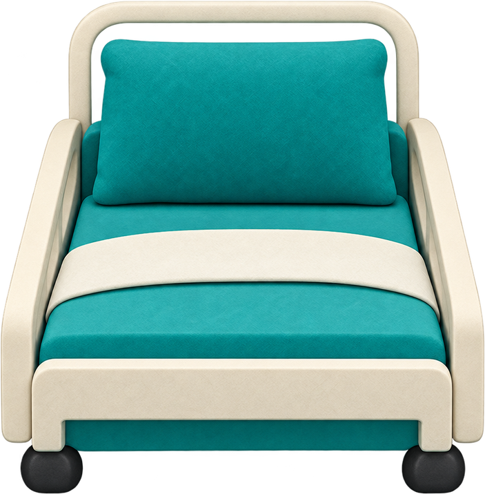 a toy hospital bed