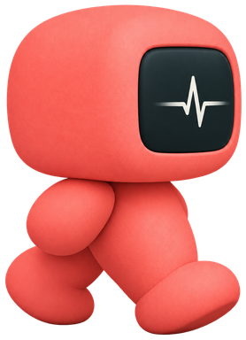 a coral bot walking the corridor